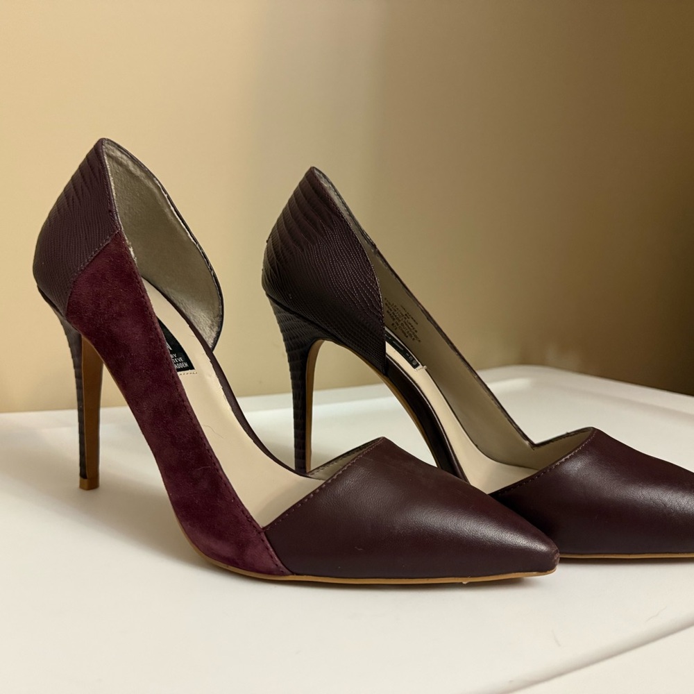 Steven By Steve Madden Maroon Heels